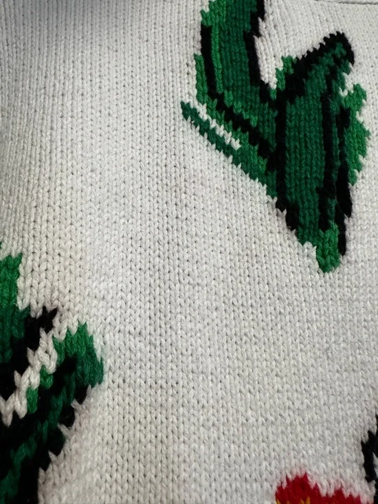 VTG Adrienne Vittadini Sport Sz:M cardigan vibrant Cottagecore maximalist floral - Picture 11 of 14